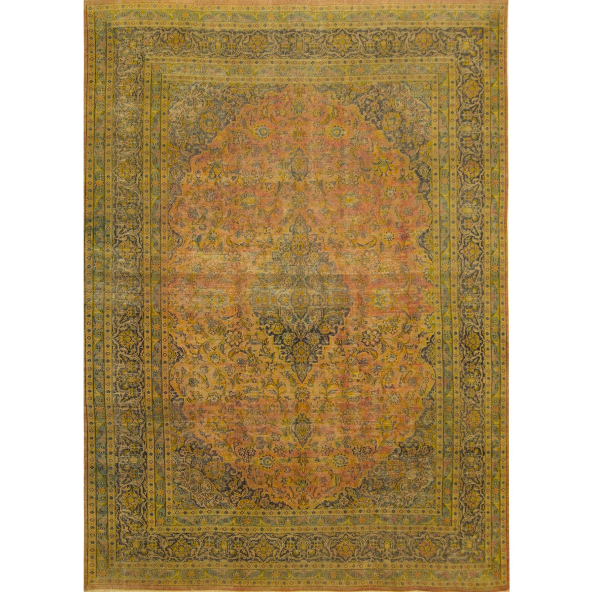 Over-dyed Vintage Persian Rug 243cm x 300cm