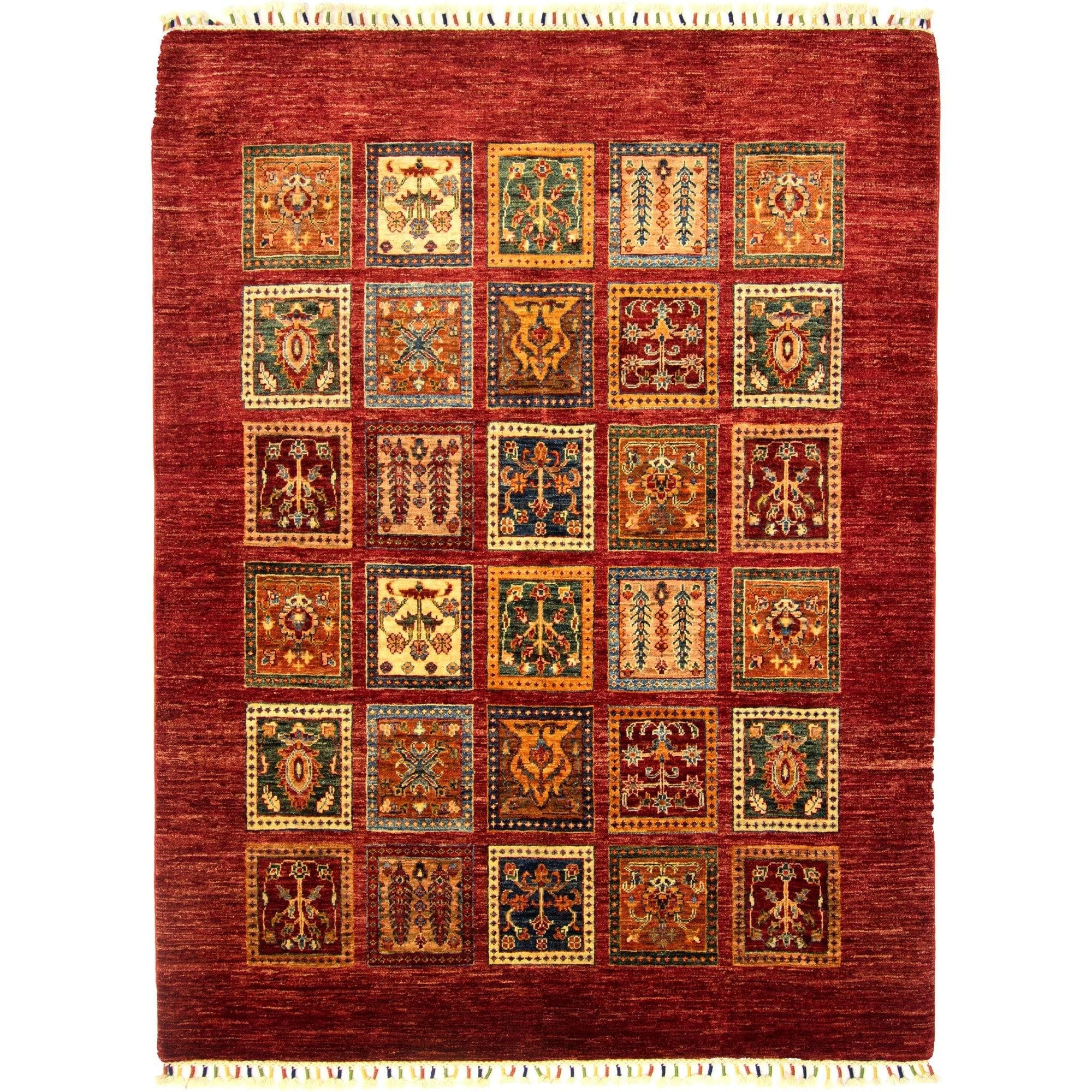 Fine Hand-knotted Wool Tribal Super Kazak Red Rug 155cm x 196cm