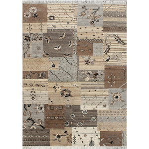 Fine Hand-knotted Patch Weave Wool Modern Rug 171cm x 239cm
