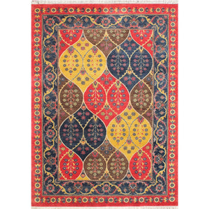 Fine Hand-knotted Wool Patch Weave Rug 170cm x 242cm