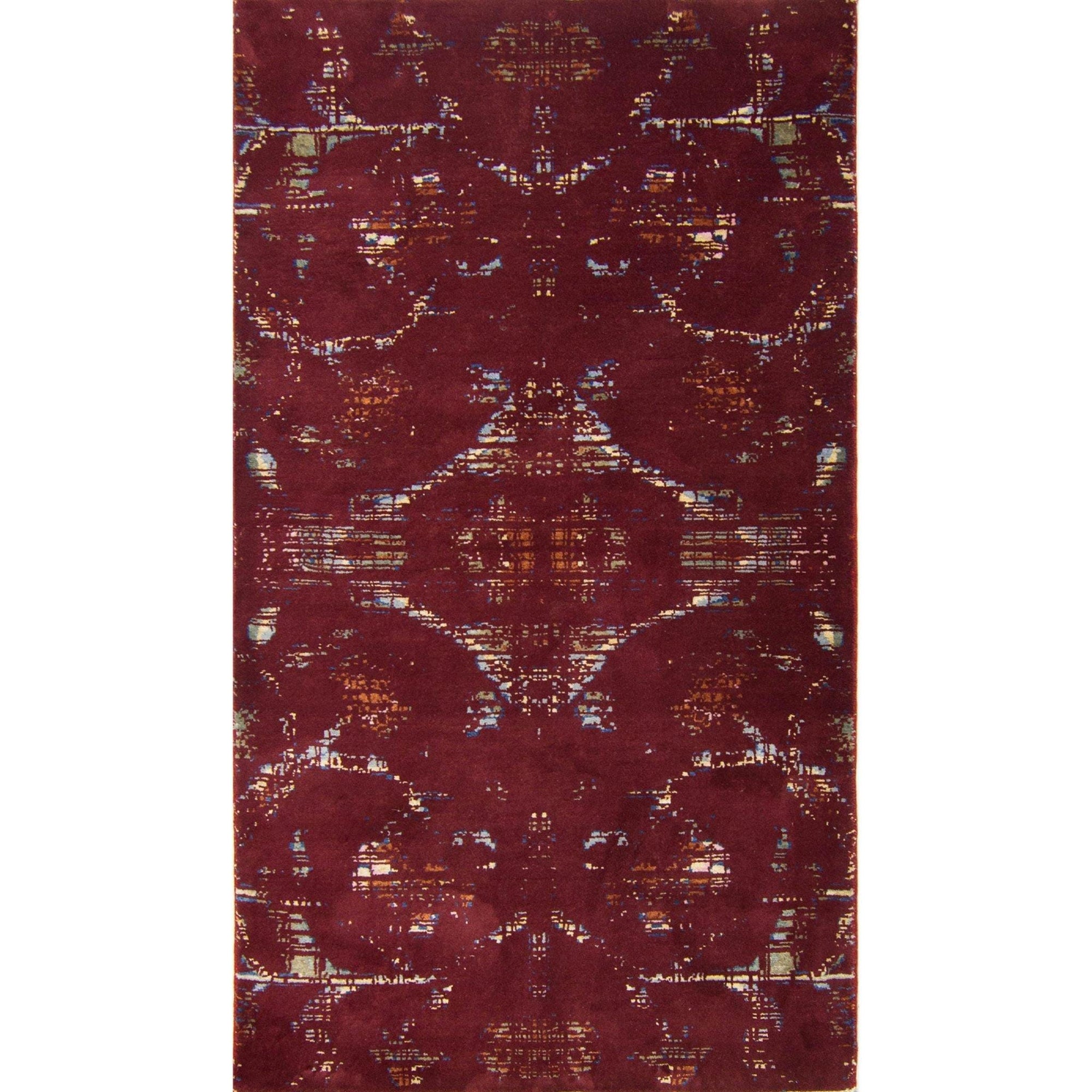 Modern Hand-knotted Wool and Bamboo Silk Galaxy Rug 94cm x 164cm