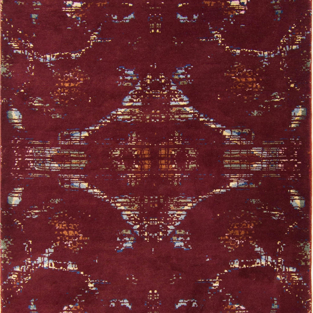 Modern Hand-knotted Wool and Bamboo Silk Galaxy Rug 94cm x 164cm