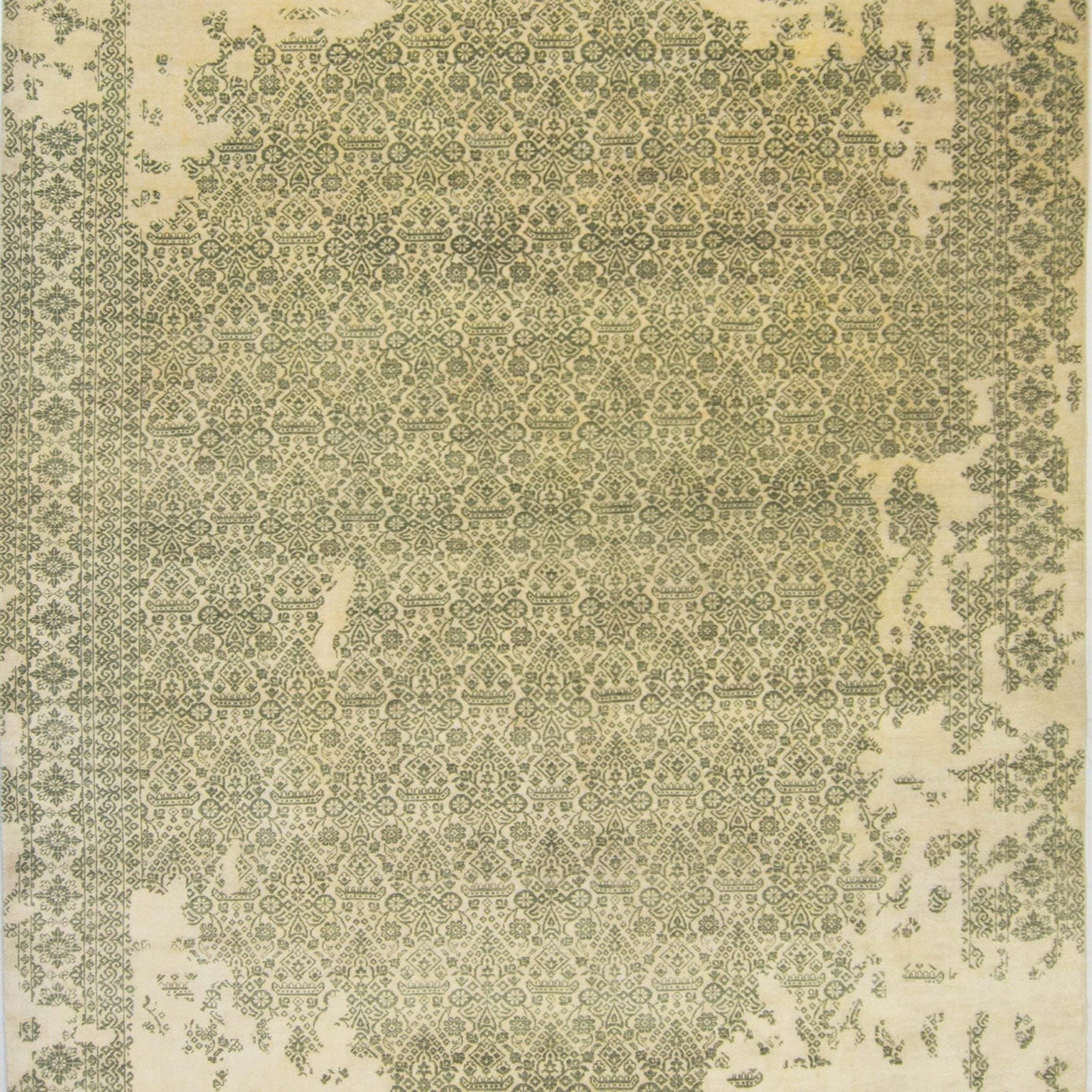 Fine Modern Wool & Silk Picasso Design Rug 270cm x 370cm