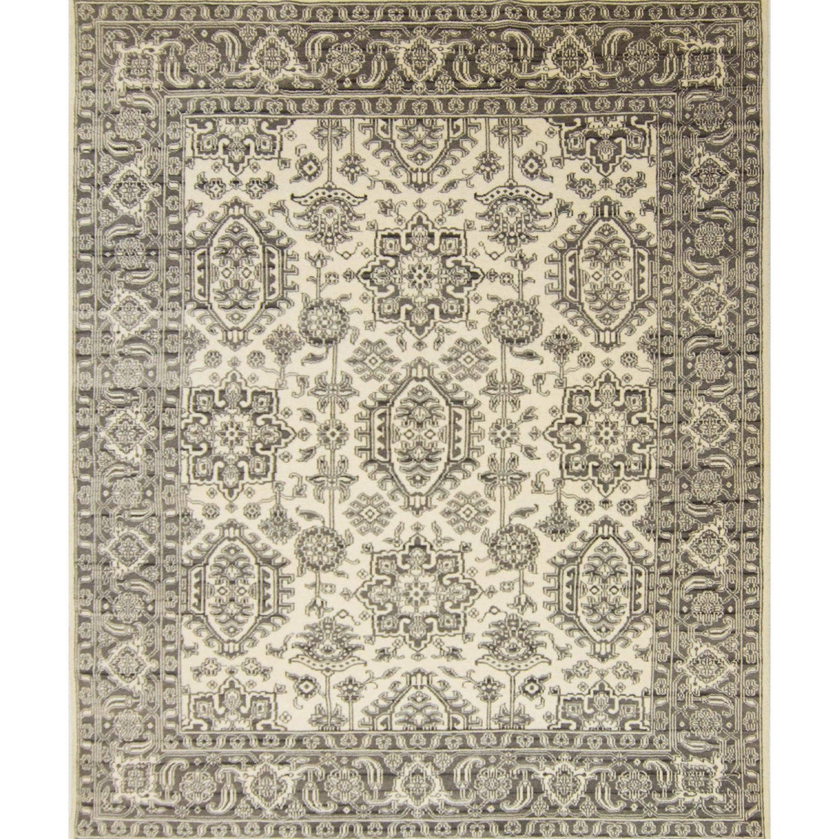 Modern Hand-knotted Wool Heriz Rug 246cm x 292cm