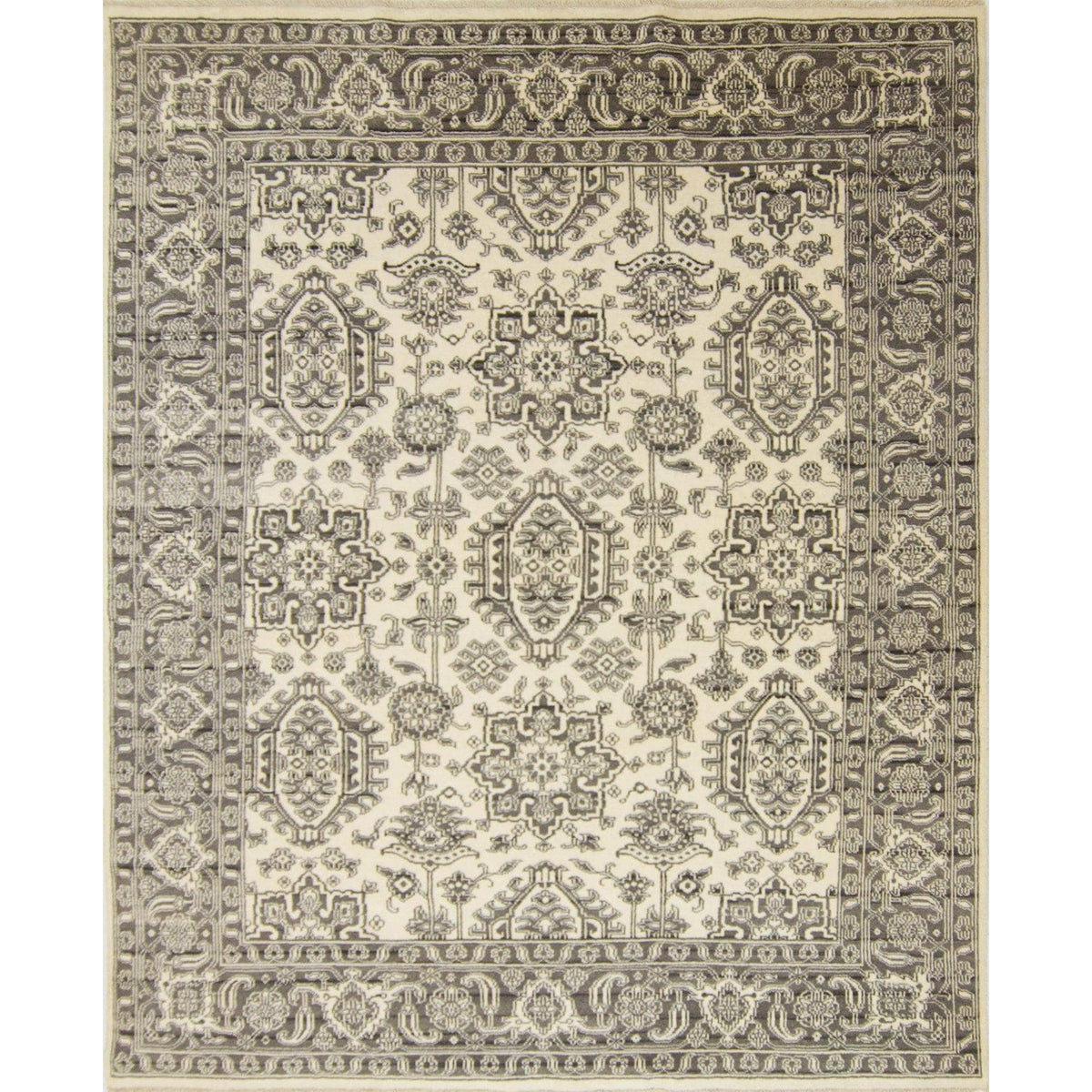 Modern Hand-knotted Wool Heriz Rug 246cm x 292cm