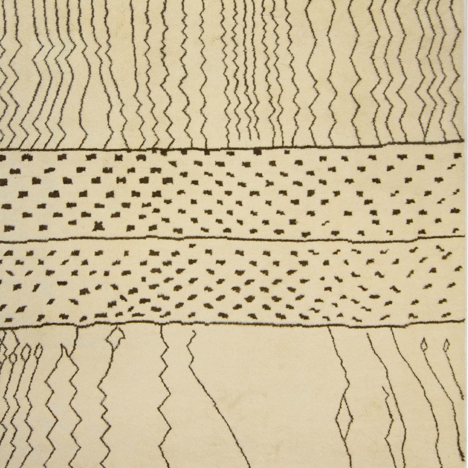 Modern 100% Natural Wool Extra Size Moroccan Rug 309cm x 427cm