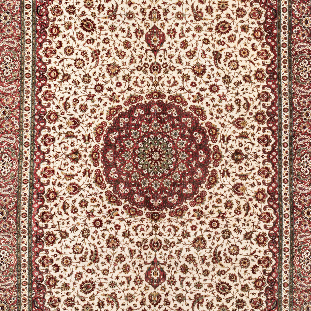Exceptional Fine Authentic Persian Qom Silk Rug – Signed by Master Haghani