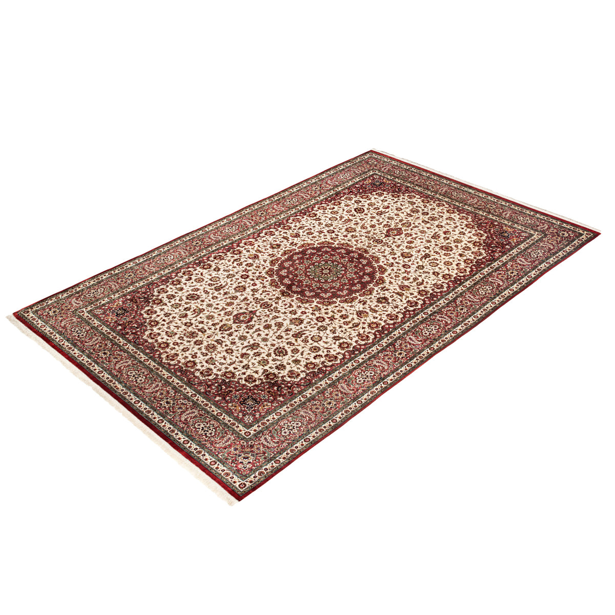 Exceptional Fine Authentic Persian Qom Silk Rug – Signed by Master Haghani