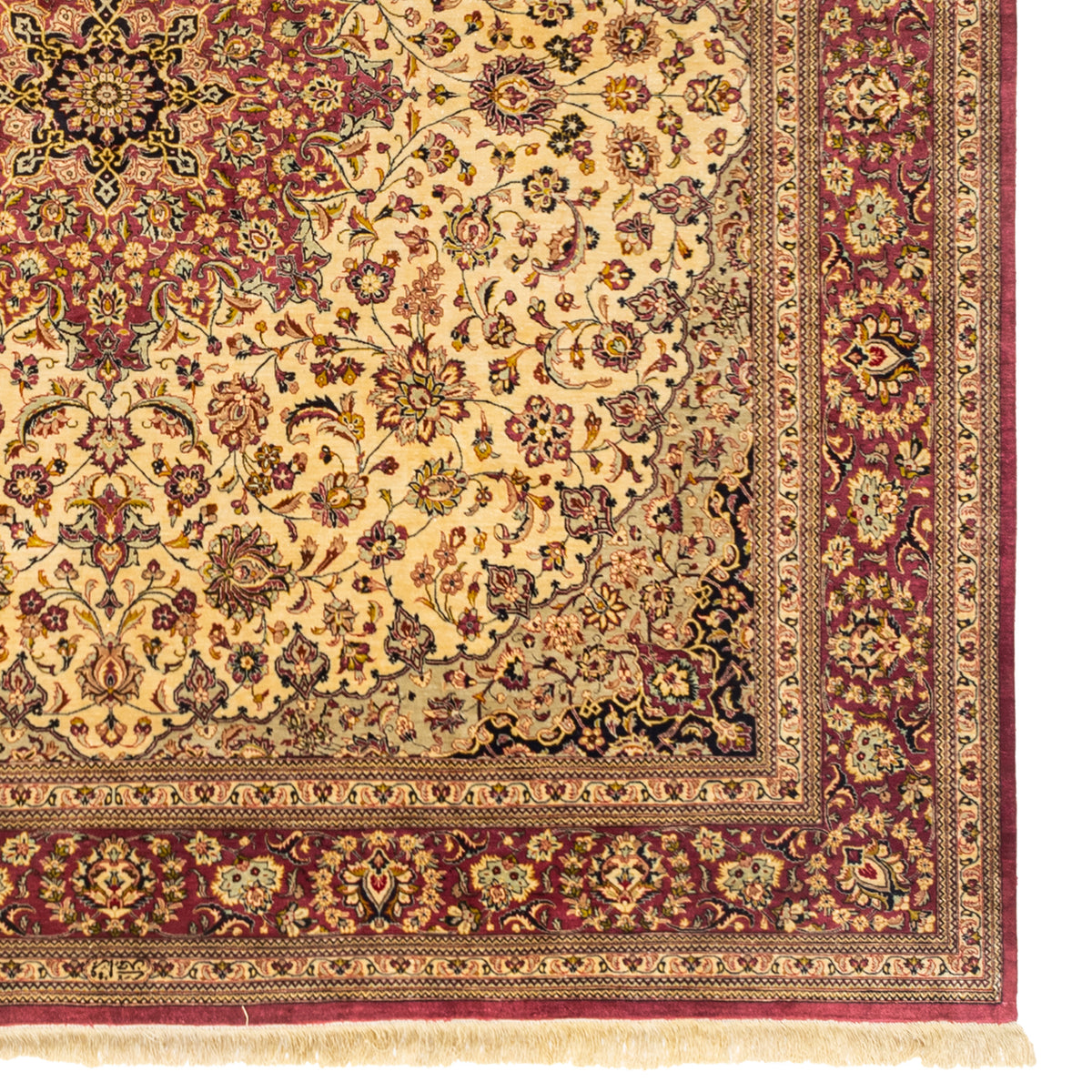 Super Fine Hand-knotted 100% Qum Persian Silk Rug 250cm x 250cm ( SIGNED)