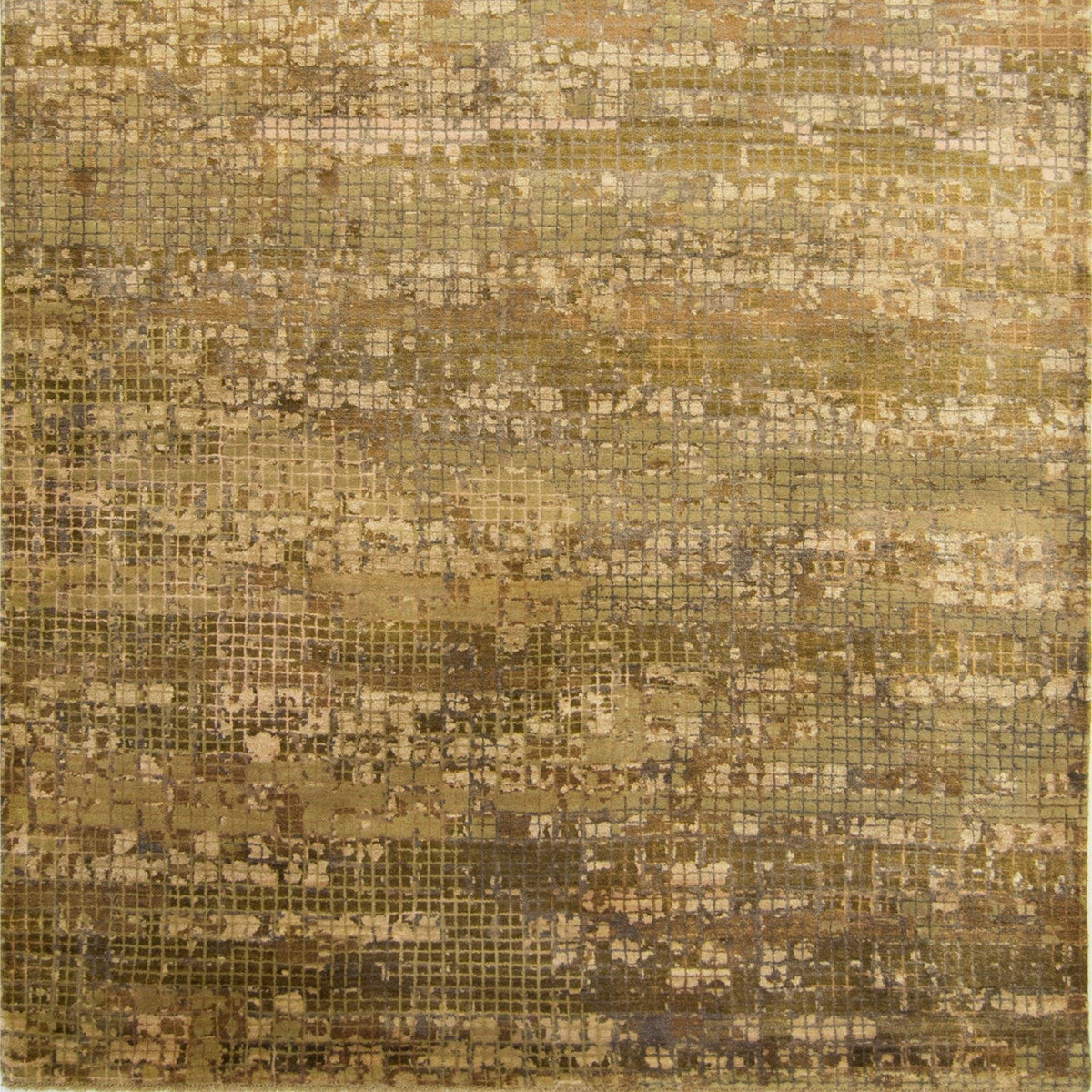 Modern Wool &amp; Silk Mosaic Design Rug 173cm x 246cm