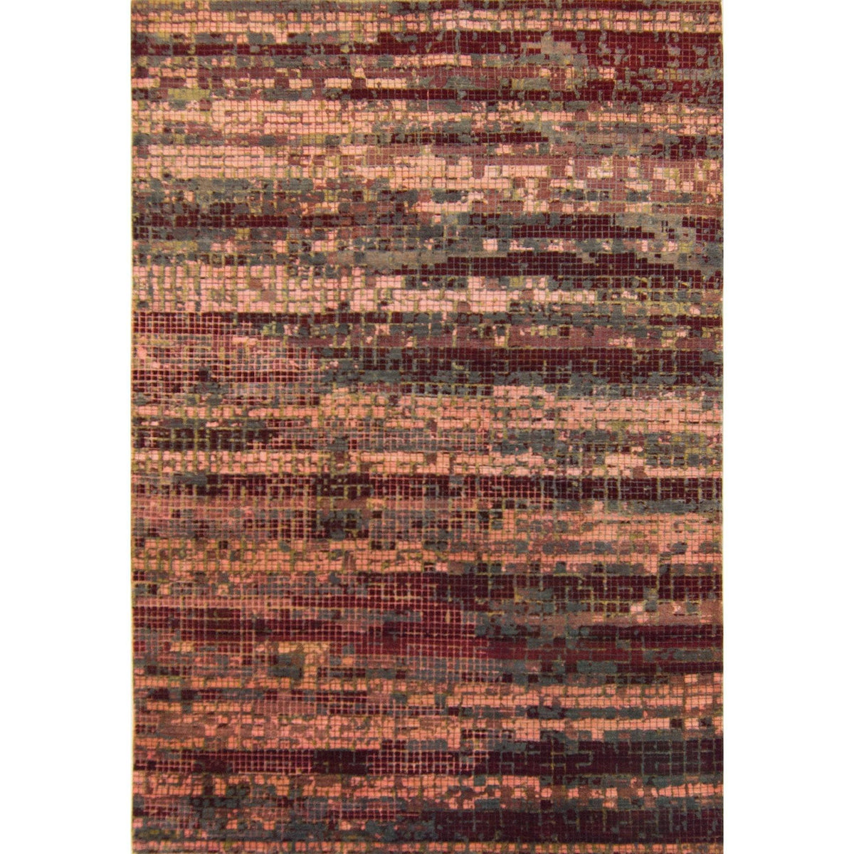 Hand-knotted Wool &amp; Silk Contemporary Rug 202cm x 302cm