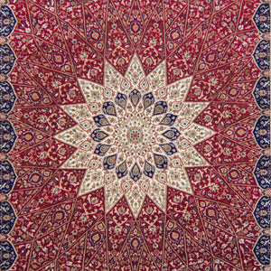 Fine Hand-knotted Persian Wool and Silk Tabriz Rug 251cm x 361cm