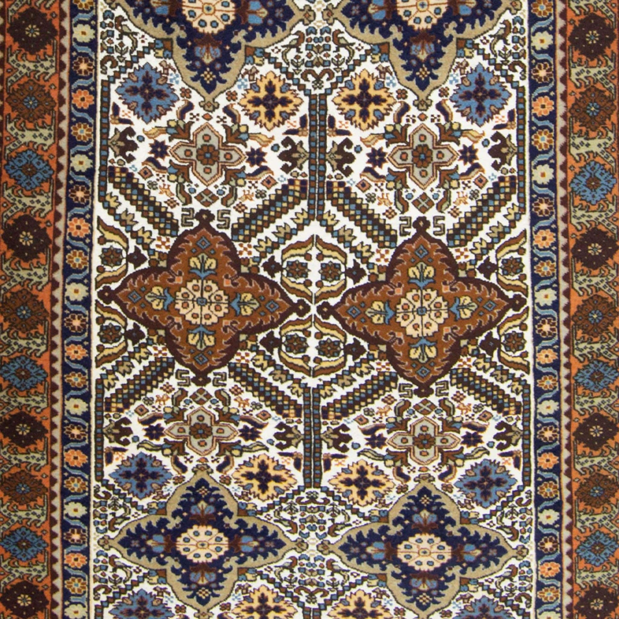 Super Fine Wool and Silk Hand-knotted Persian Ardabil Rug 133cm x 197cm