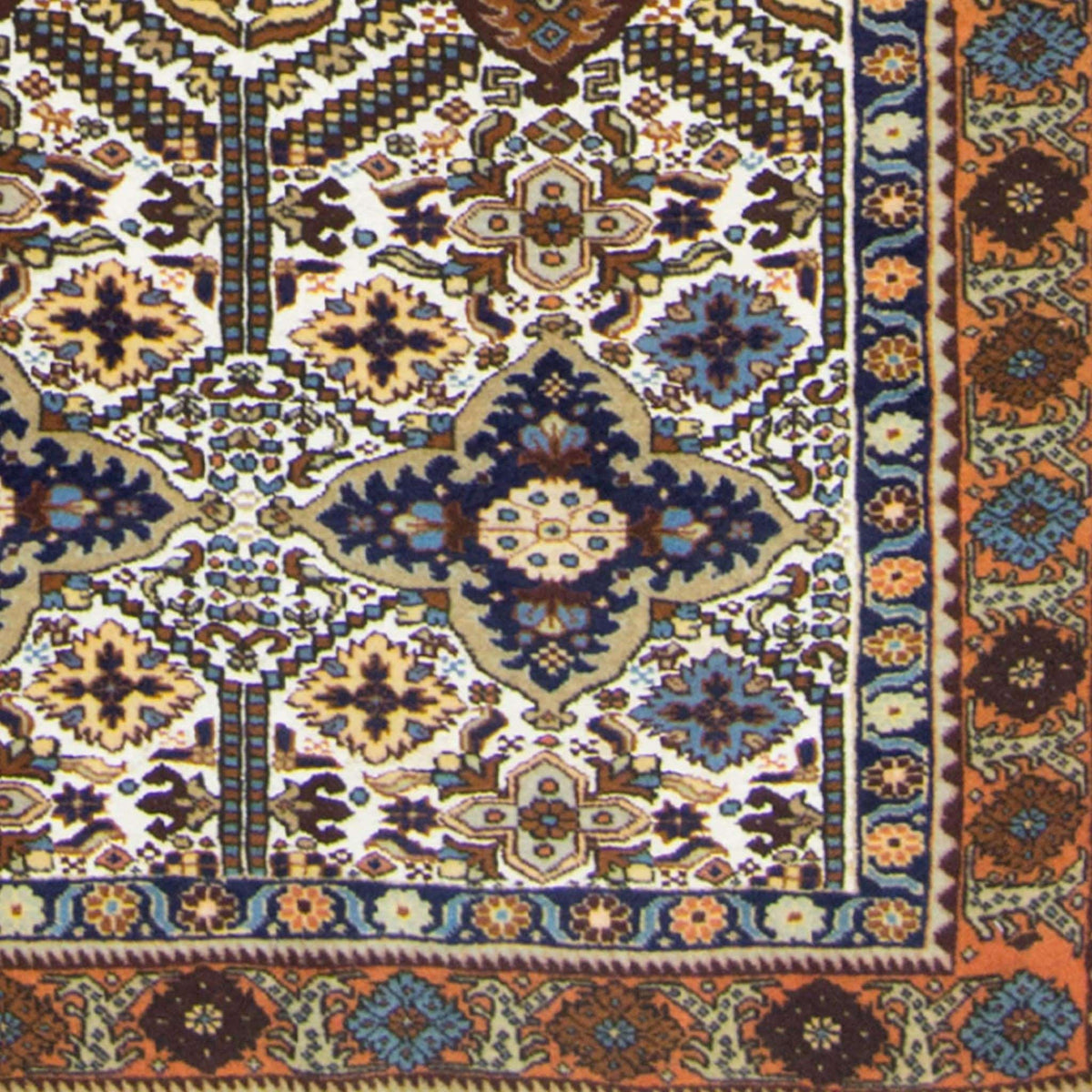 Super Fine Wool and Silk Hand-knotted Persian Ardabil Rug 133cm x 197cm