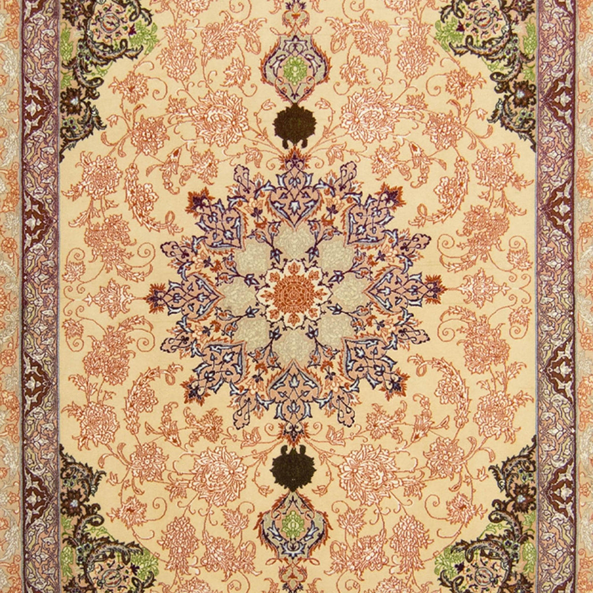 Super Fine Hand-knotted Genuine Persian Wool &amp; Silk Isfahan Rug (SIGNED) 156cm x 230cm