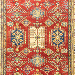 Fine Hand-knotted Wool Super Kazak Rug 183cm x 264cm