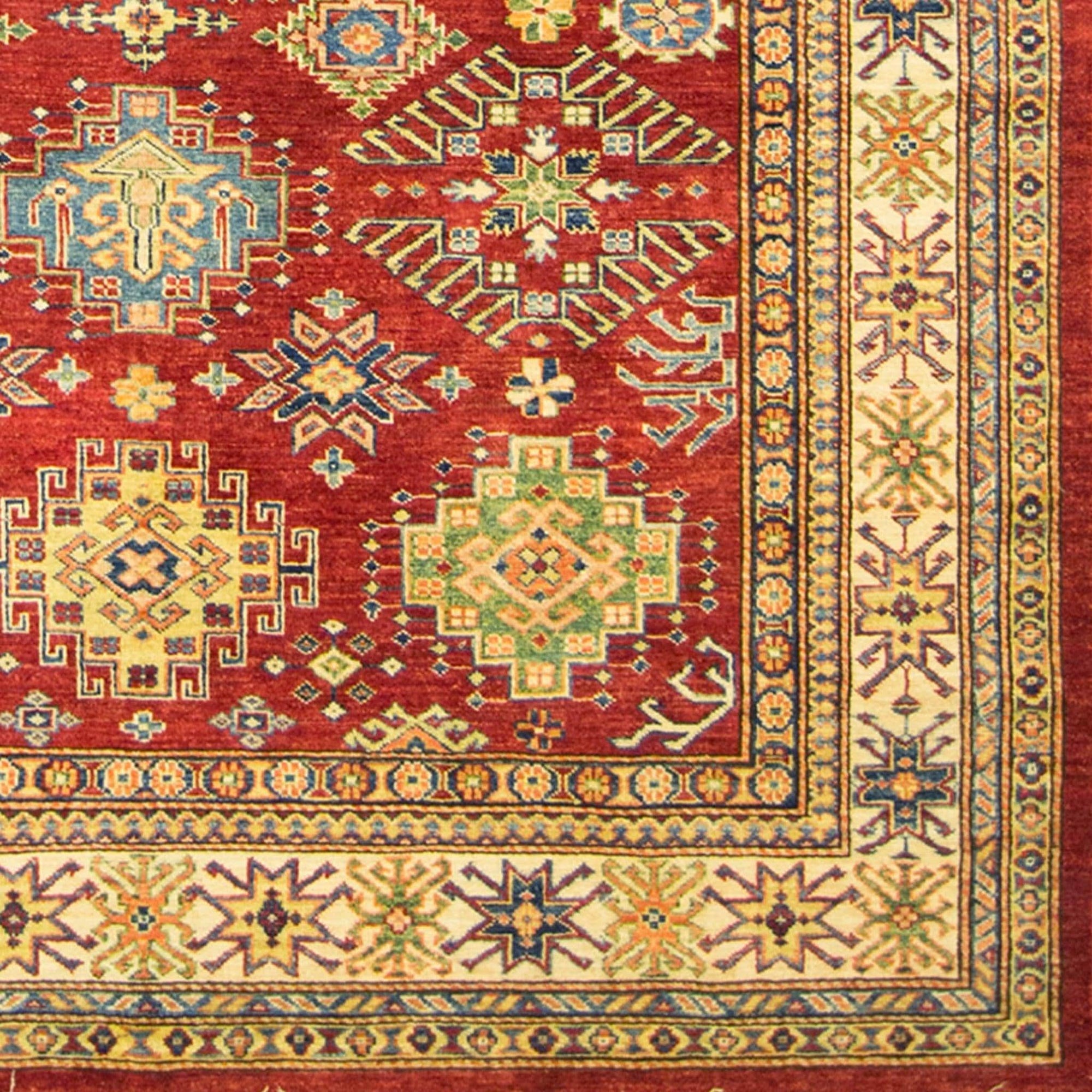 Fine Hand-knotted Wool Super Kazak Rug 183cm x 264cm