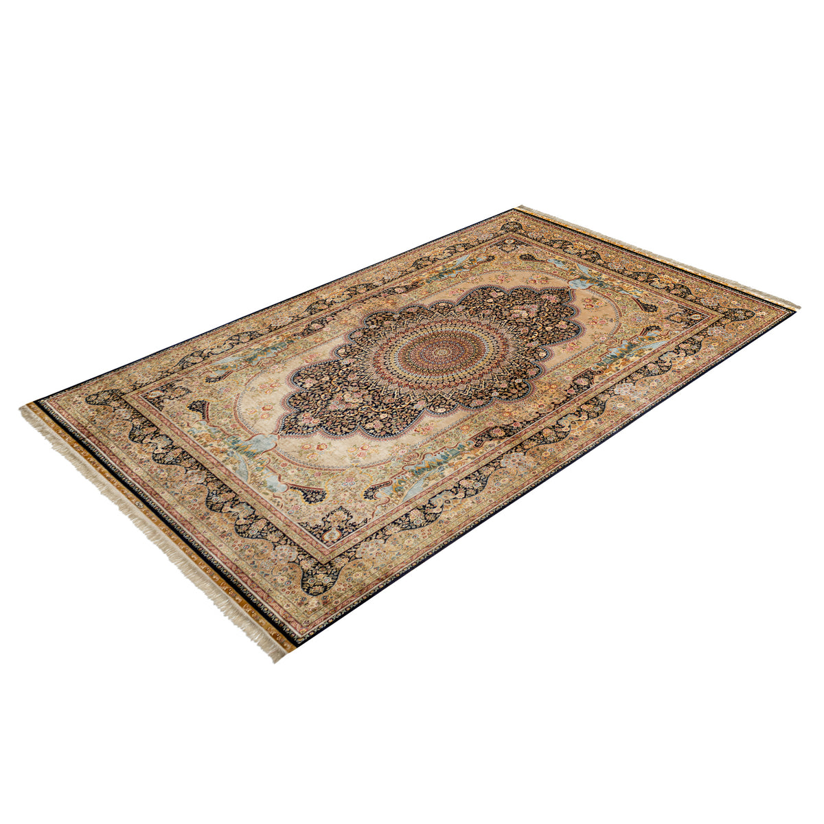Hand-knotted Traditional Silk Rug 274cm x 371cm